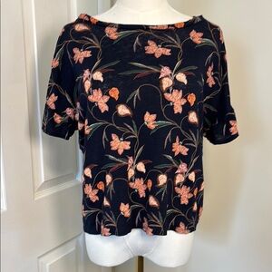 Loft Floral Print Women's Top - Medium